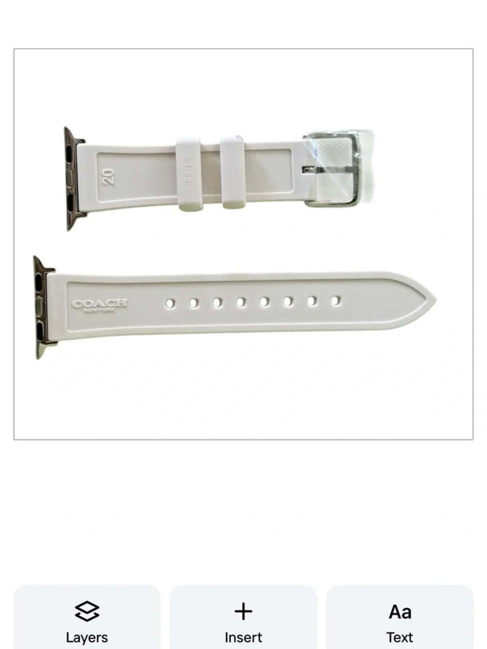 Coach Apple Straps White Floral Silicone Replacement Band Watch 38-40-41 mm